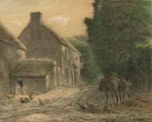 Farma v Gruchách od Jean-Francois Millet